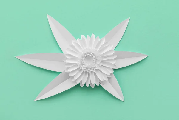 Origami Flower Leaves Color Background — Stock Photo, Image