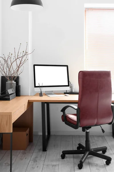 Modern Workplace Chair Light Office — Φωτογραφία Αρχείου