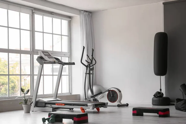 Interior Modern Gym Treadmill Sport Equipment — Stock Fotó