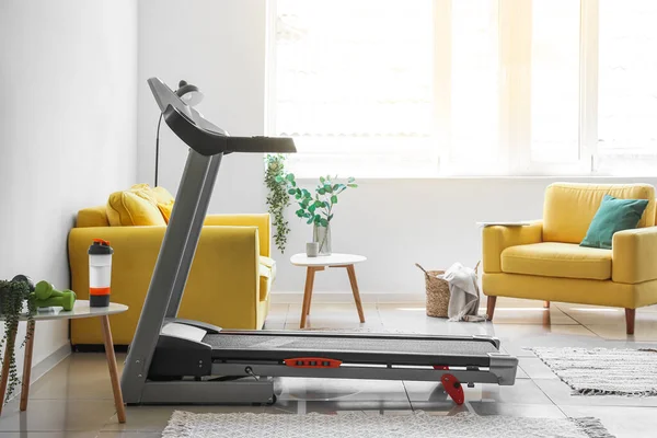 Interior Light Living Room Treadmill Sofa Armchair — Stok fotoğraf