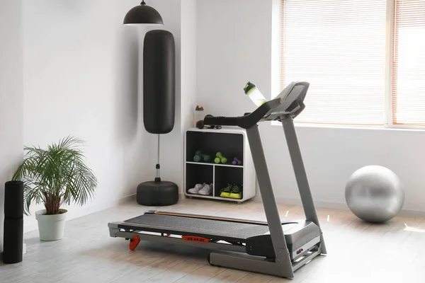 Interior Modern Gym Treadmill Boxing Pear — ストック写真