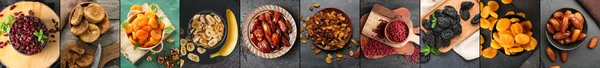 Assortment Tasty Dried Fruits Top View — Stockfoto
