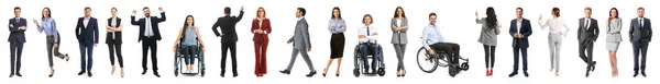 Set Many Business People Isolated White — 스톡 사진