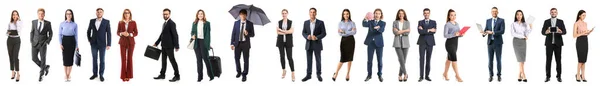 Set Many Business People Isolated White — 스톡 사진