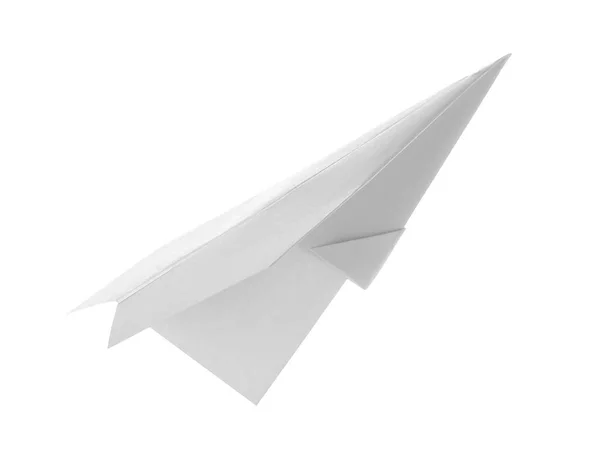 Papierflieger Isoliert Auf Weißem Hintergrund — Stockfoto