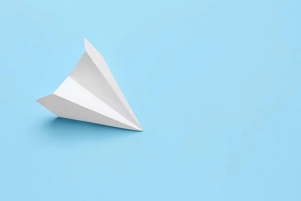 Paper Plane Blue Background — Stock Photo, Image