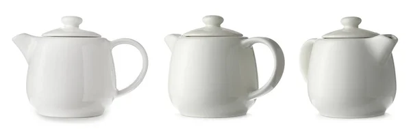 Beyazda Izole Edilmiş Çaydanlıklar — Stok fotoğraf