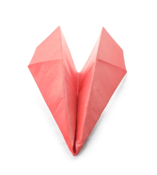 Red Paper Plane White Background — Stock Fotó
