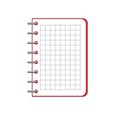 Modern copybook on white background