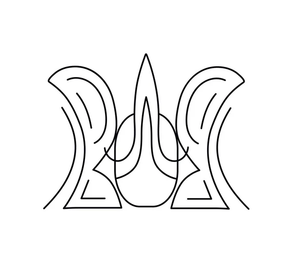 Герб України Білому Тлі — стоковий вектор