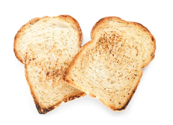 Tasty Toasts White Background — Stock fotografie