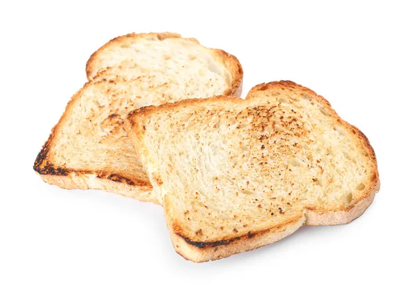 Tasty Toasts White Background — Stock fotografie