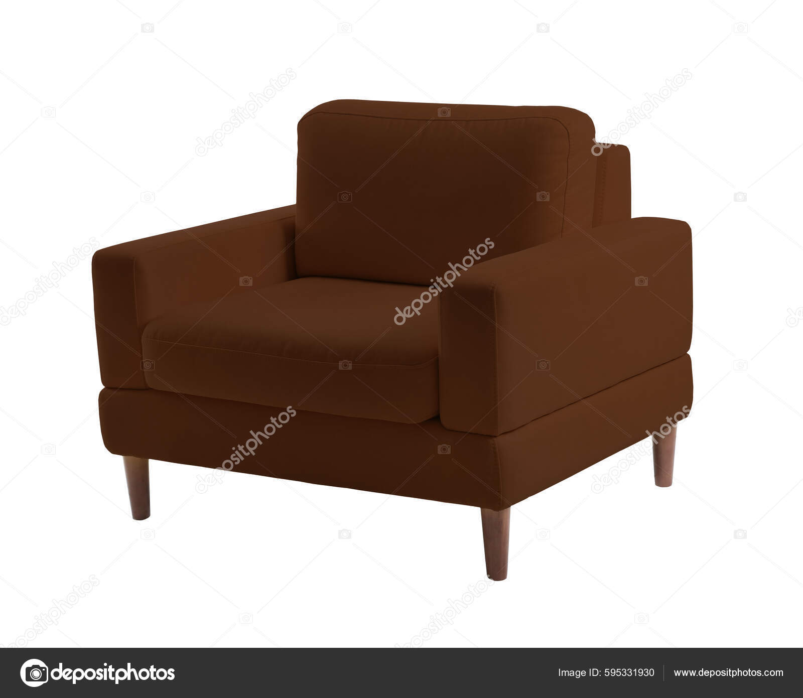 Brown Armchair Isolated White Stock Photo by ©serezniy 595331930