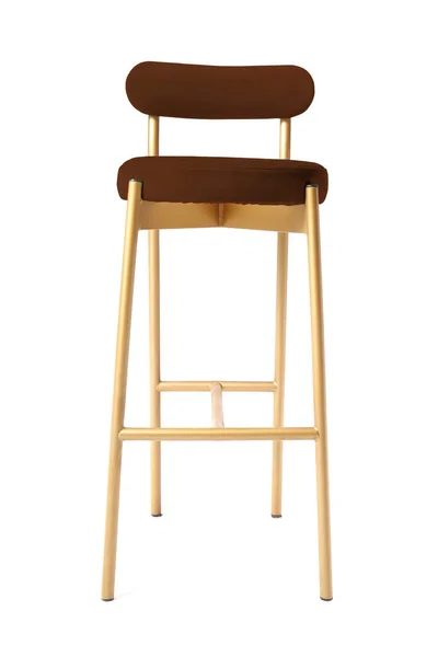 Brown High Chair Isolated White — 图库照片