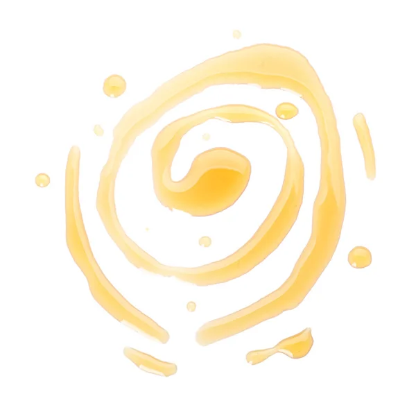 Spiral Made Tasty Maple Syrup White Background — Φωτογραφία Αρχείου