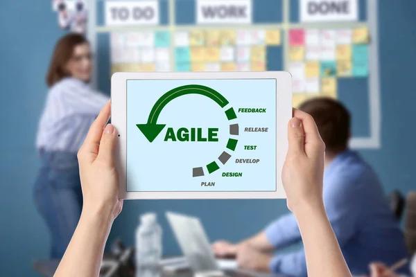 Woman Tablet Office Agile Concept — Stock Photo, Image