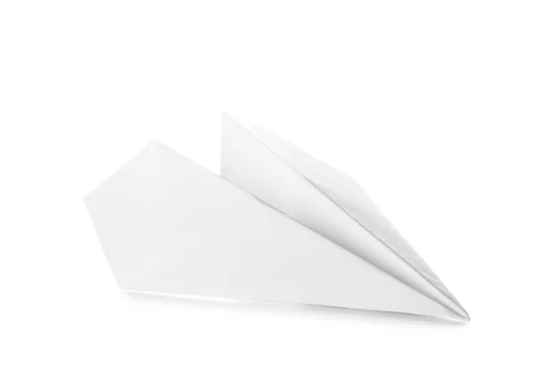 Papierflieger Auf Weißem Hintergrund — Stockfoto