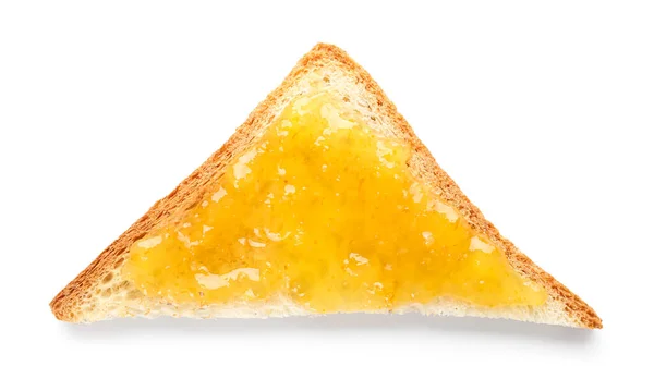 Tasty Toast Jam Isolated White Background — Stockfoto