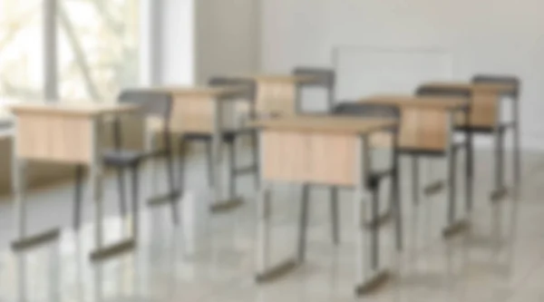 Interior Empty Light Classroom Blurred View — Stock Photo, Image