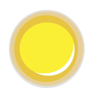 Bowl of sweet honey on white background, top view