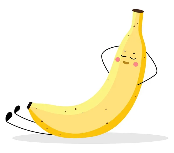Zabawny Banan Białym Tle — Wektor stockowy