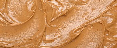 Texture of nut butter as background, closeup