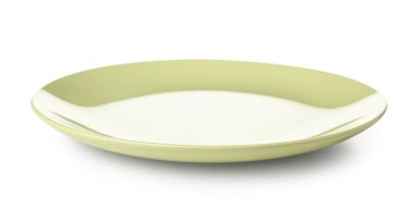 boş seramik plaka üzerinde beyaz izole