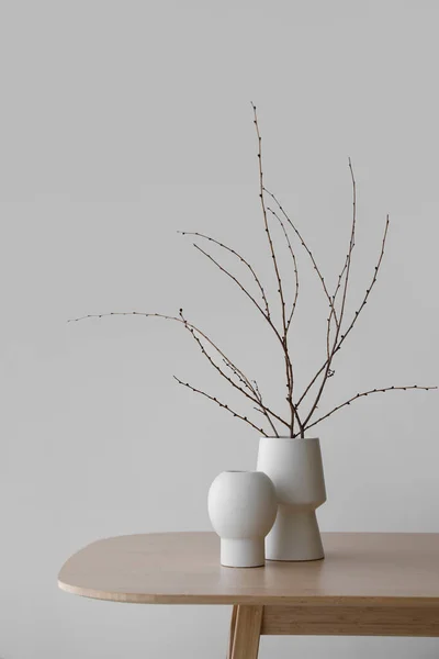 Vases Branches Table Room — ストック写真