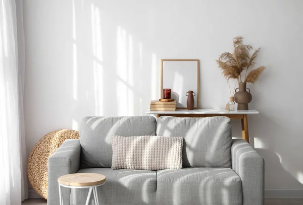 Sofa Table Interior Light Living Room — Stock Fotó