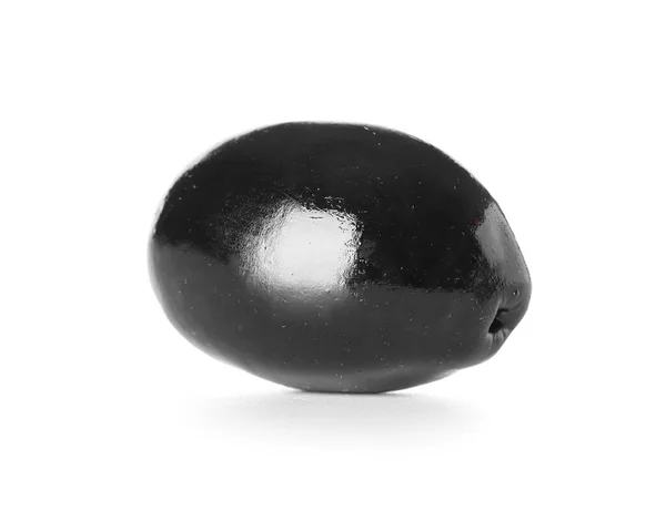 Schwarze Olive Isoliert Auf Weißem Hintergrund — Stockfoto