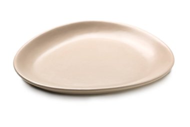 boş seramik plaka üzerinde beyaz izole