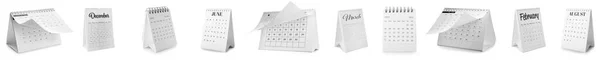 Set Calendars White Background — Stock Photo, Image