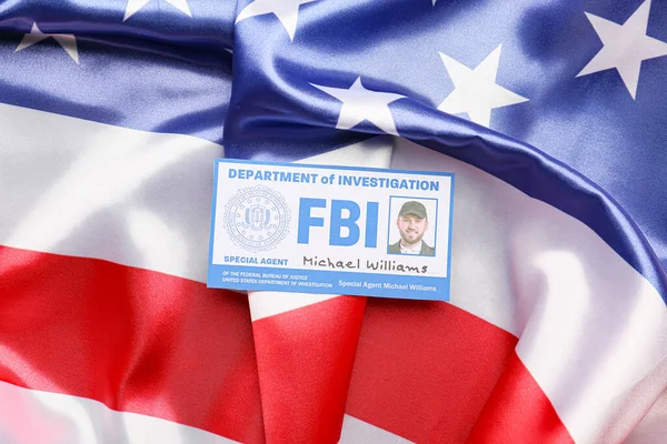 Document Fbi Agent Flag Usa — Stockfoto