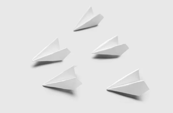 Paper Planes Grey Background — Stock Photo, Image