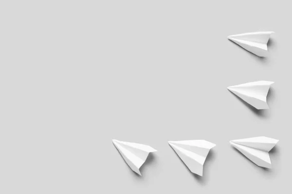 Paper Planes Grey Background — ストック写真