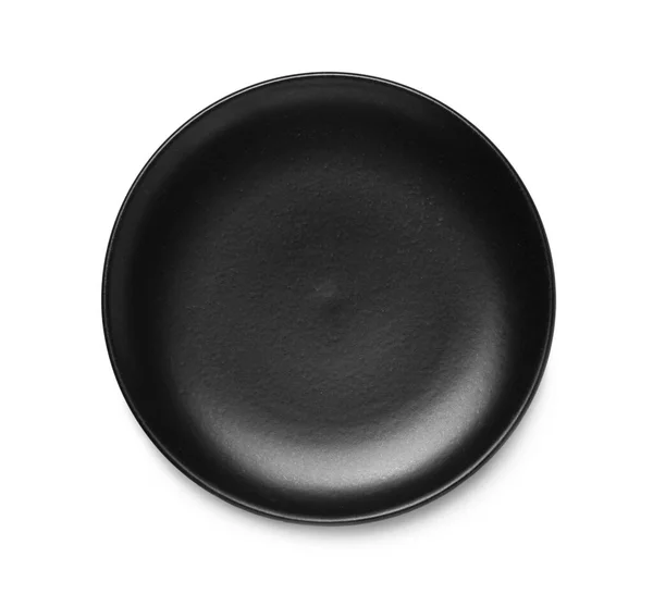 Empty Ceramic Plate Isolated White Top View — Stockfoto