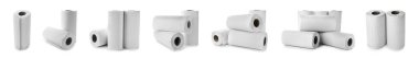 Set of paper towels isolated n white 