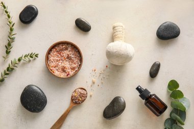 Açık renkli spa kompozisyonu