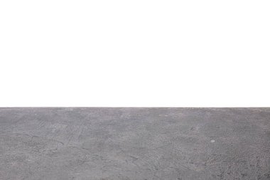 Empty dark stone surface on white background