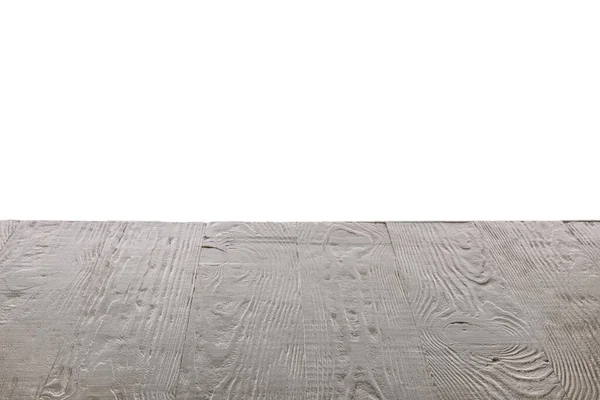 Empty Wooden Surface White Background — Stock Photo, Image