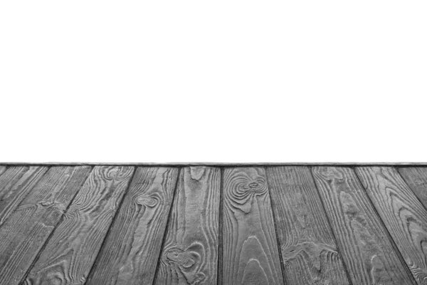 Black Wooden Board Surface White Background — Zdjęcie stockowe