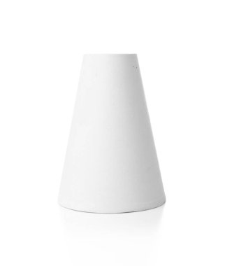 Plaster podium on white background