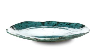 boş seramik plaka üzerinde beyaz izole