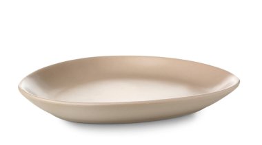 boş seramik plaka üzerinde beyaz izole