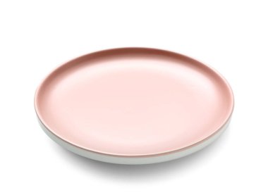 boş seramik plaka üzerinde beyaz izole