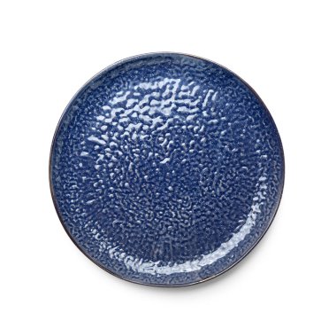 Empty ceramic plate isolated on white, top view