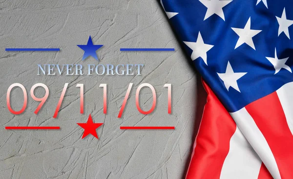 Usa Flag Grey Background National Day Prayer Remembrance Victims Terrorist — 图库照片