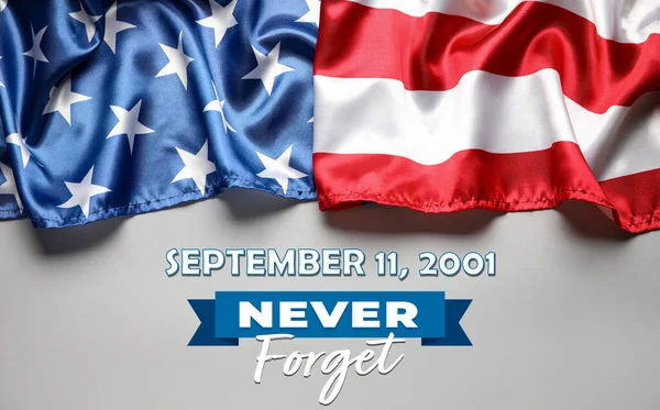 Usa Flag Grey Background National Day Prayer Remembrance Victims Terrorist — Fotografia de Stock