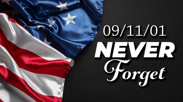 Usa Flag Dark Background National Day Prayer Remembrance Victims Terrorist — Stockfoto