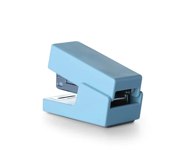 Modern Blue Stapler White Background — Zdjęcie stockowe